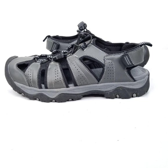 Eddie Bauer Sandals Mens 10m Leather Gray Cinch main image 4